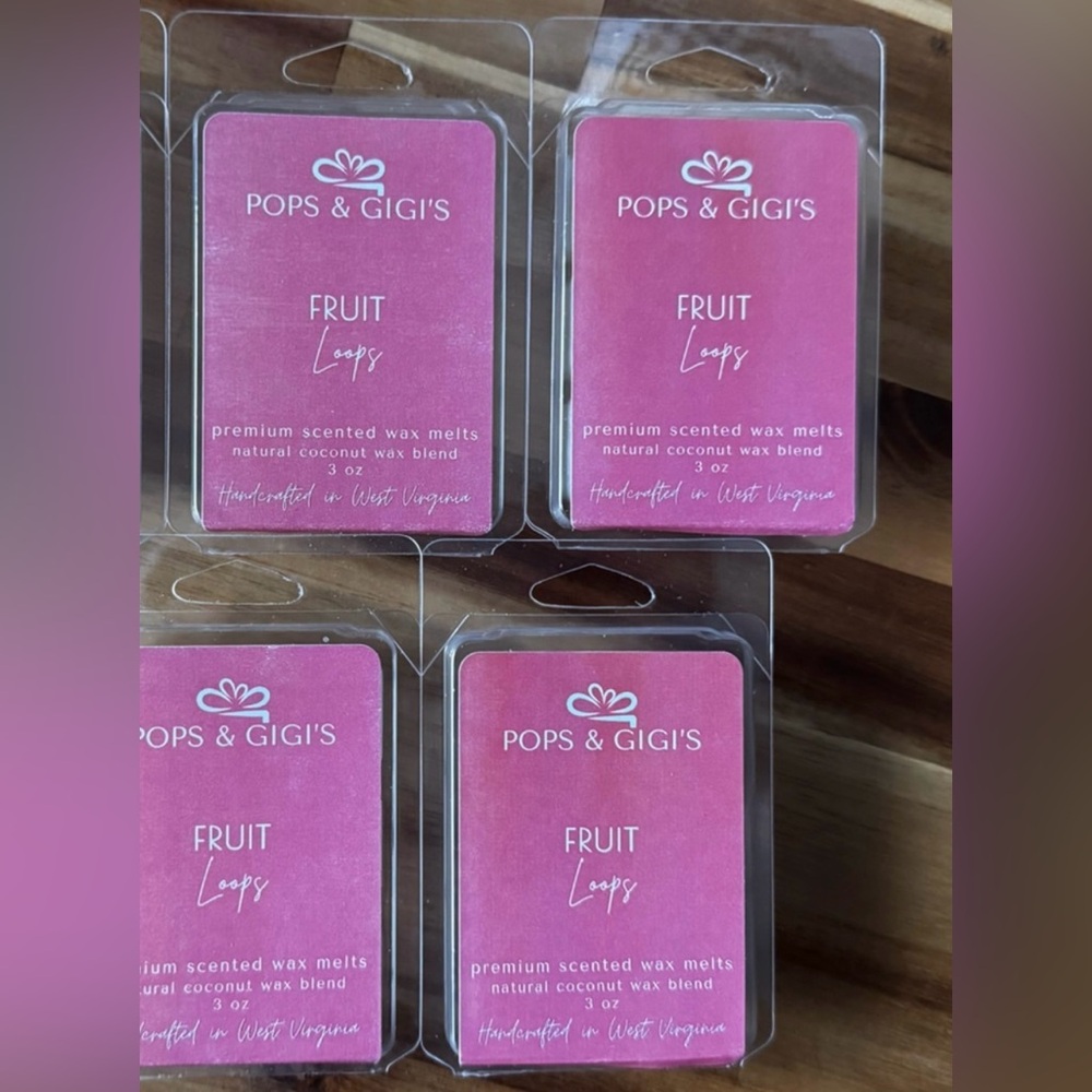 NEW! Pack Of 4 Pops & Gigi’s Coconut Wax Blend Fruit Loops 3 Oz Wax Melts